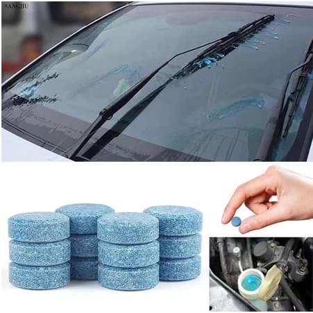 Kit 10 Peça Limpador De Parabrisa De Carro Detergente Limpa Vidros Concentrado Dose Filme Efervescente Sólido