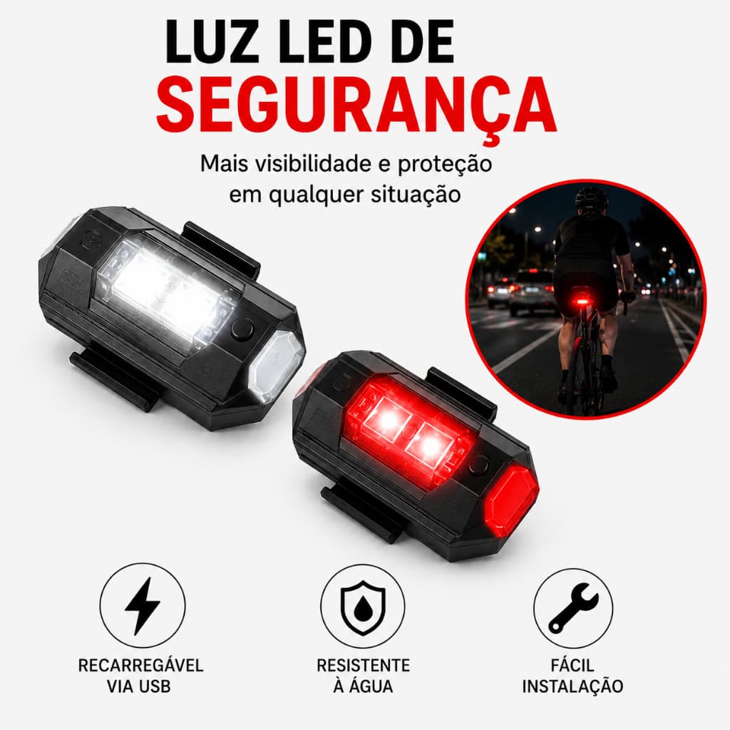 Luz de Cortesia LED Automotiva Sem Fio Magnética USB 7 Cores para Porta