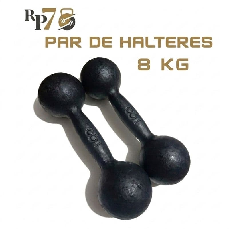 Par de halter bola de 8kg(peso de academia)