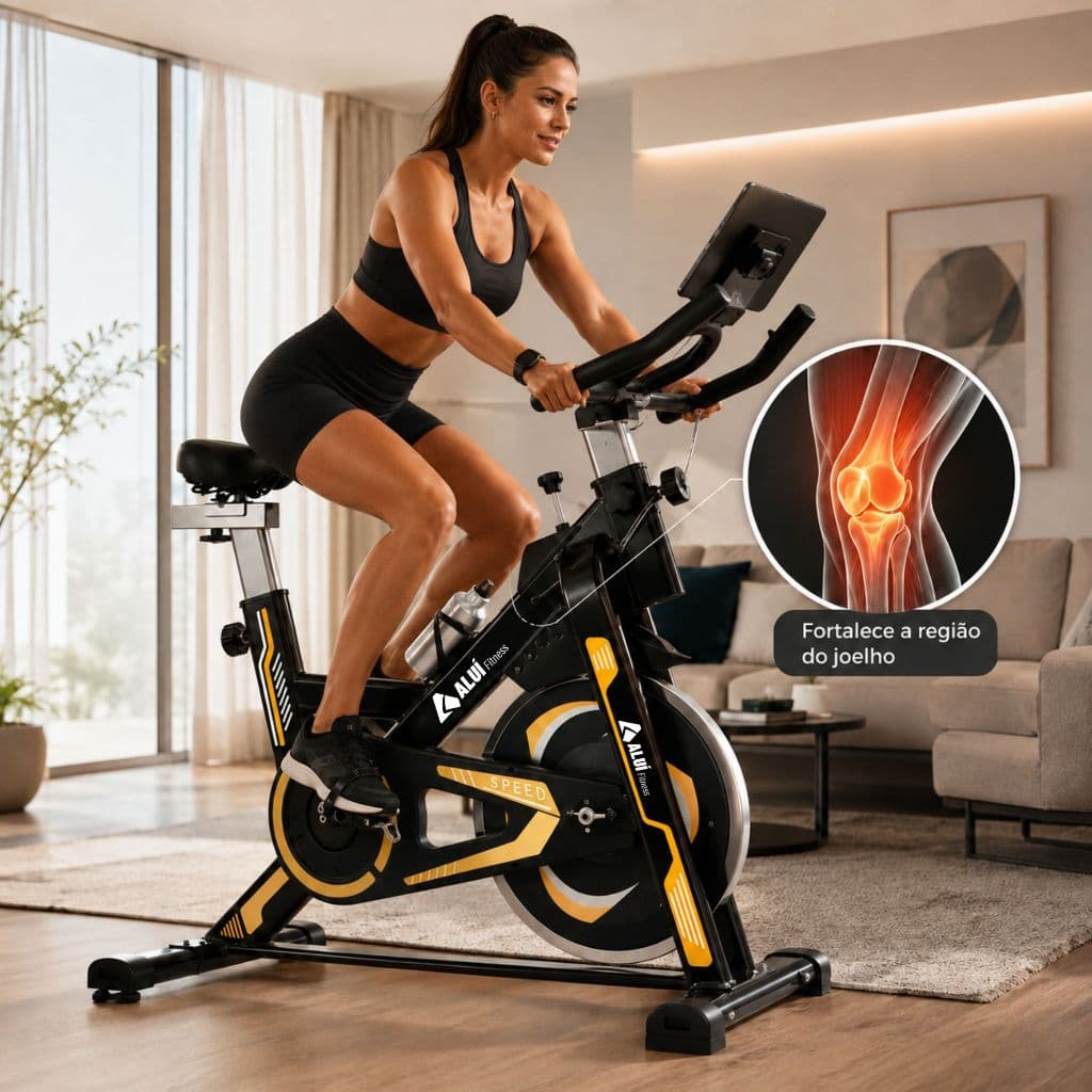 Bicicleta Bike Ergométrica Spinning Bal13 Com Roda De Inércia De 13kg Fitness Treino Em Casa Exercício Aluí