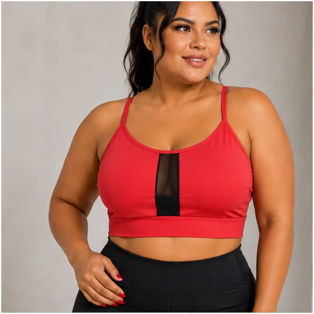 Top Alcinha Plus Size Detalhe  Frontal  com Bojo Removível Moda Fitness Roupa  Academia roupa feminina cropped feminino