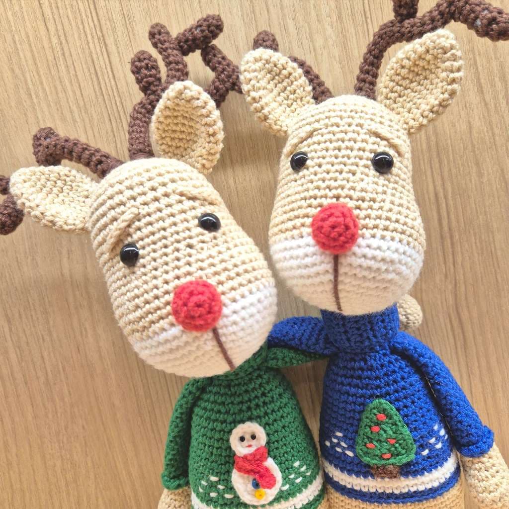 Kit Renas Altas Em Amigurumi Crochê | Enfeite De Natal 35cm