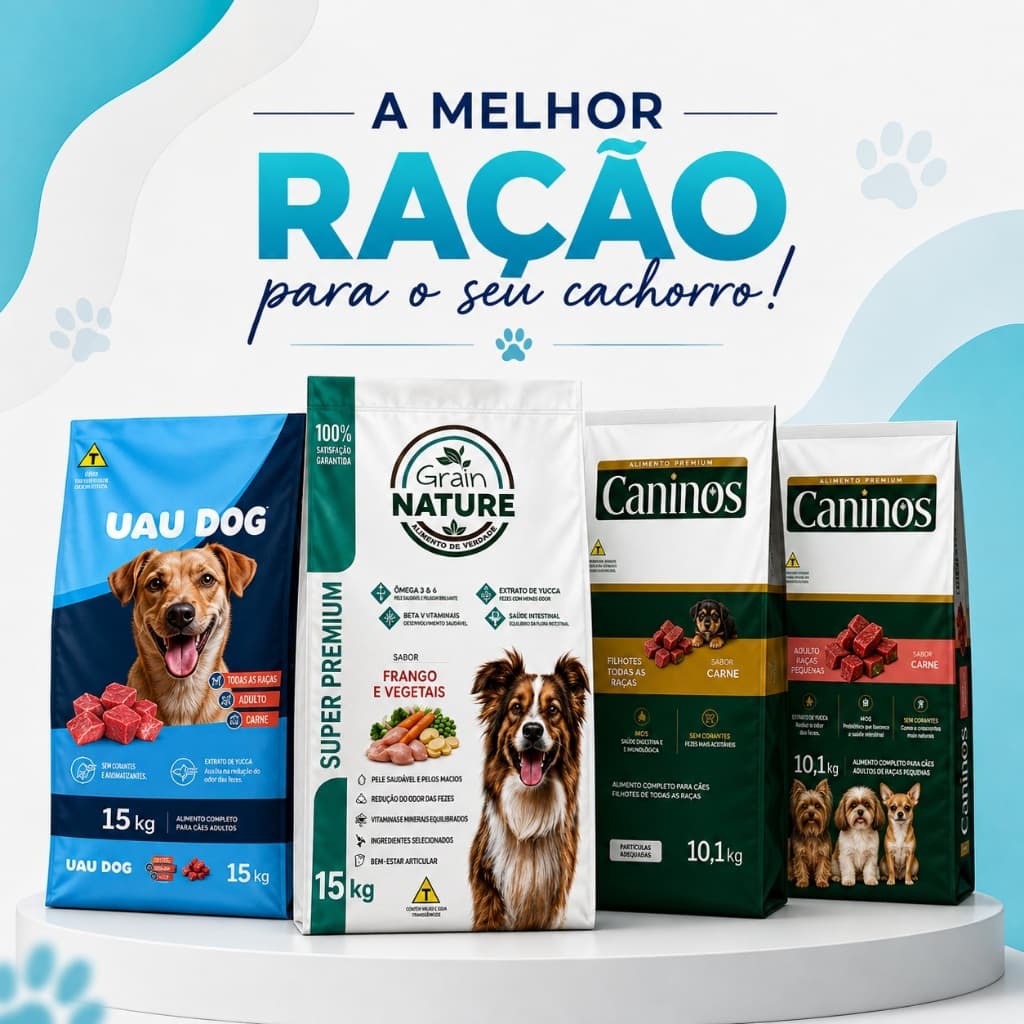 Ração Para Cachorro Todas as Raças Diversos Modelos Adulto Filhote Pequenas Raças Super Premium 10Kg e 15
