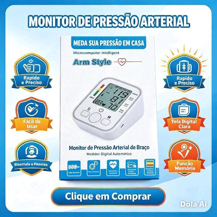 Aparelho de Pressão Medição Arterial Digital