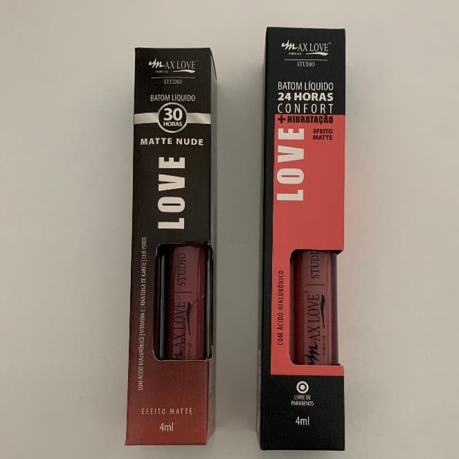 Batom Líquido 24/30 Horas de Fixação – Matte Nude da Max Love, embalagem de 4ml