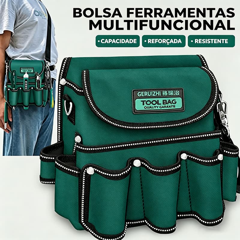 Kit Cinto de Ferramentas Profissional Impermeável Organizador Multiuso Eletricista e Obra