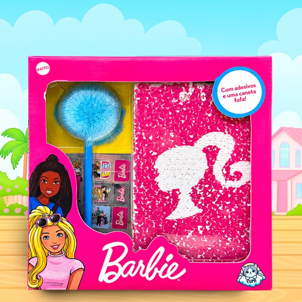 Diário Mágico Barbie  | Livro Infantil Com Caneta Fofa e Adesivos | Segredos E Diversão Para Meninas