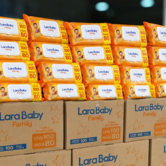 Kit Lenços/Toalhas Umedecida Lara Baby Até 500 Lenços Promoção Kit Higiene Bebe
