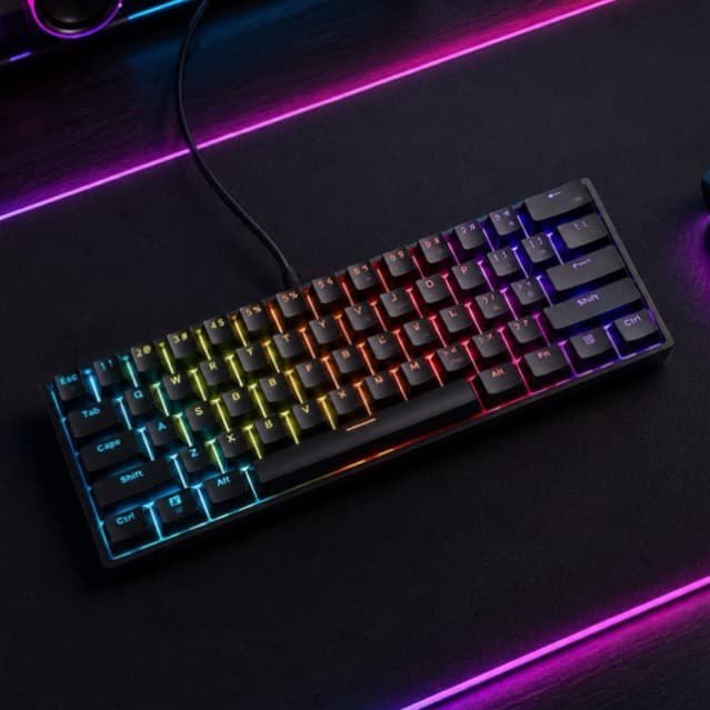 Teclado Mecânico Gamer A61K RGB 60% Compacto USB ABNT2 para PC, Notebook e Jogos