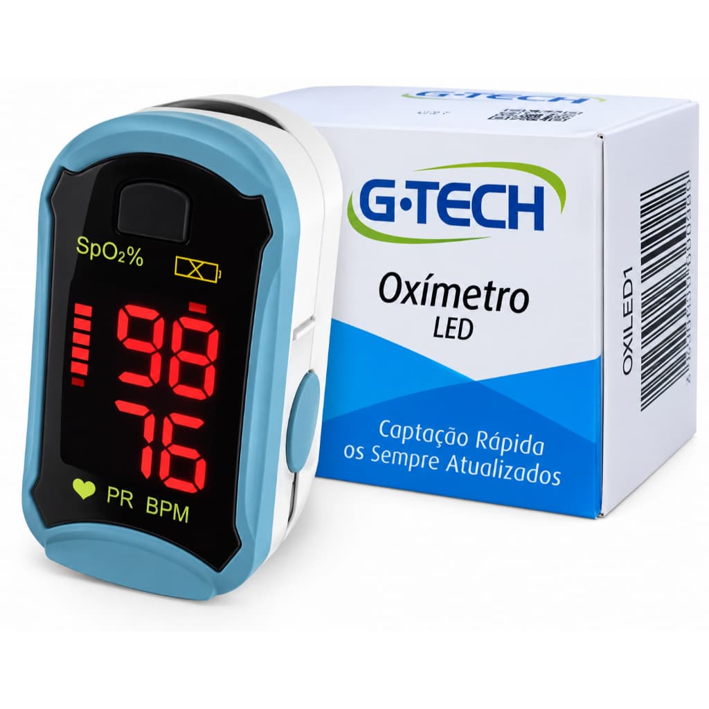 Oxímetro G-Tech Digital de Dedo Medidor de Saturação e Pulso