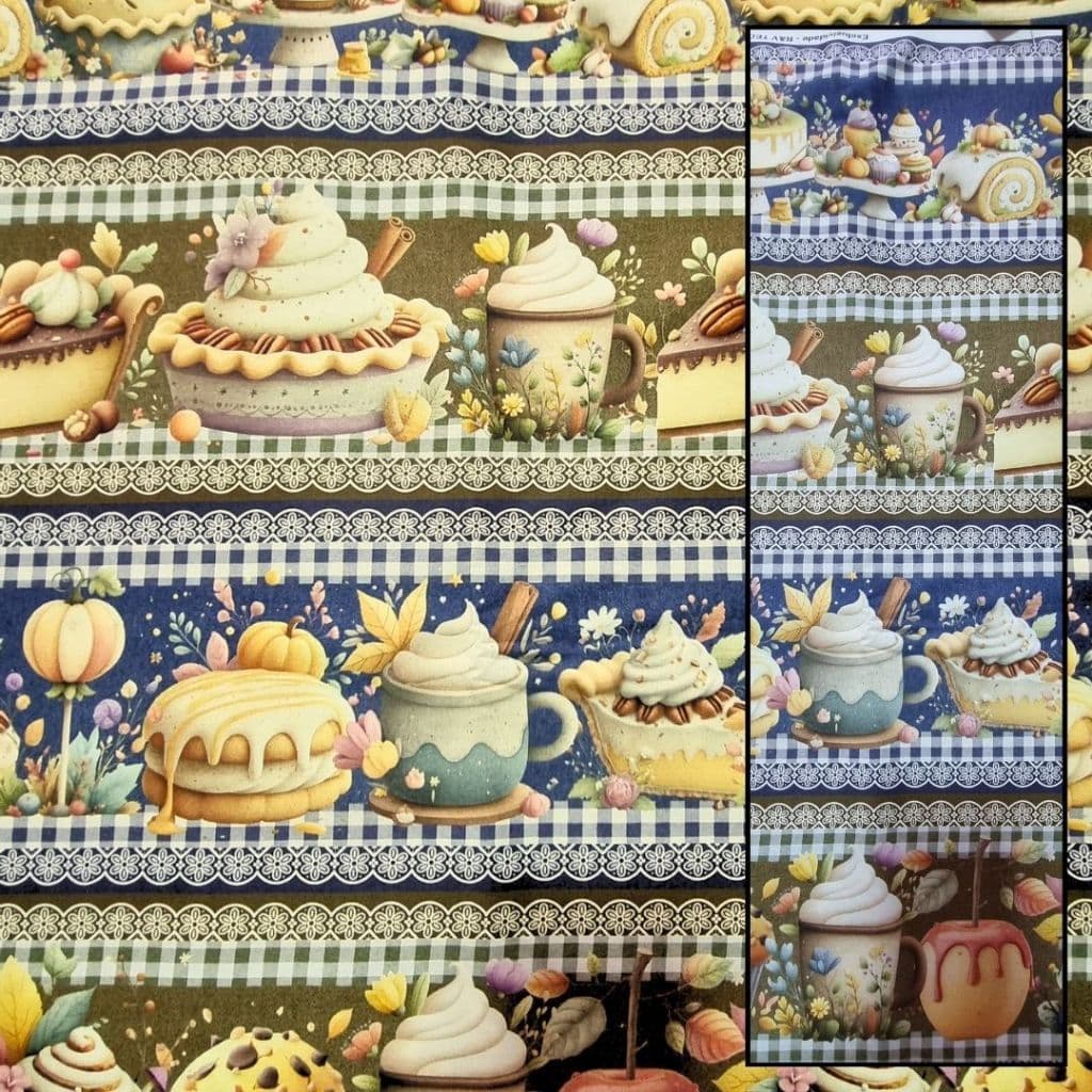 Tecido Patchwork Digital (60 Cm) Barrado Doces 40/133