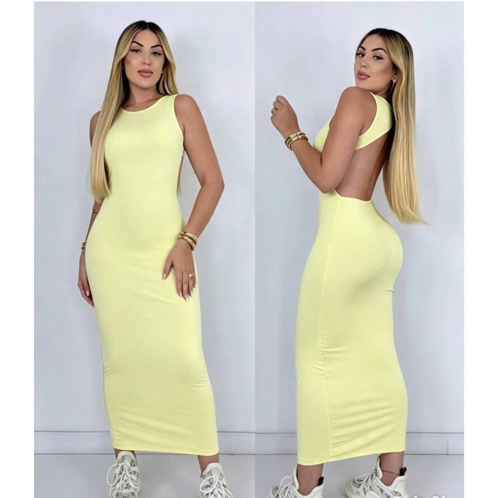 Vestido suplex longo vestido feminino abertura nas costas vestido justo vestido elegante vestido sensual vestido longo