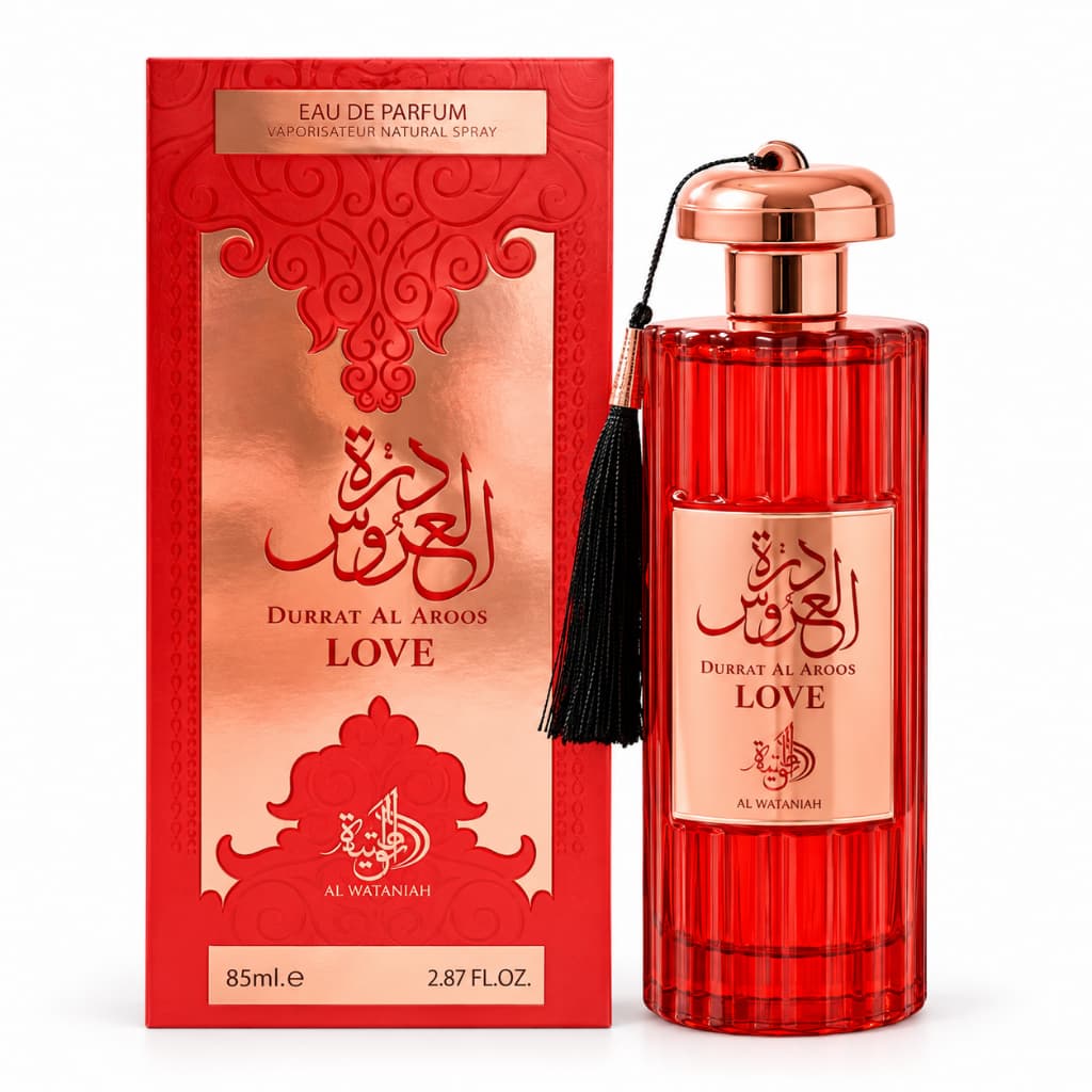 Perfume Árabe Al Wataniah Durrat Al Aroos Love EDP 85ml Feminino Original Importado