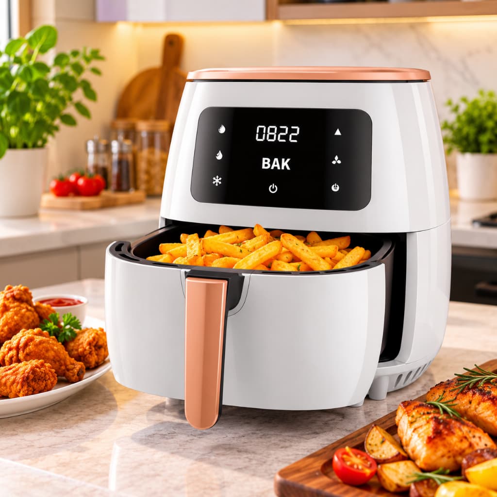 Air Fryer BAK 4,5L Digital Touch Screen 5 Funções Antiaderente Sem Óleo 220V