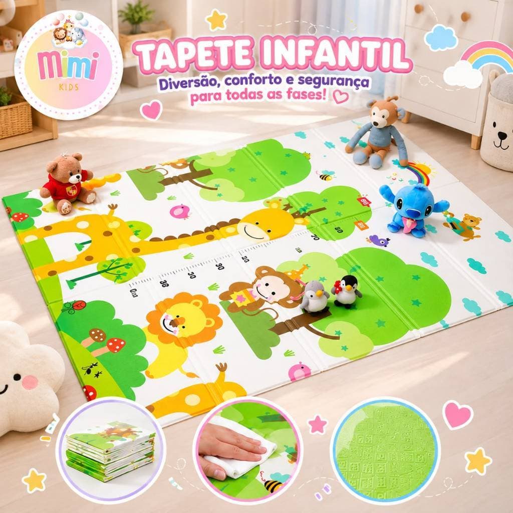 Tapete de Atividades Infantil Emborrachado 1,20 m x 1,80 m x 0,6 mm - Térmico  2,00 X 1,50M X 0,5MM