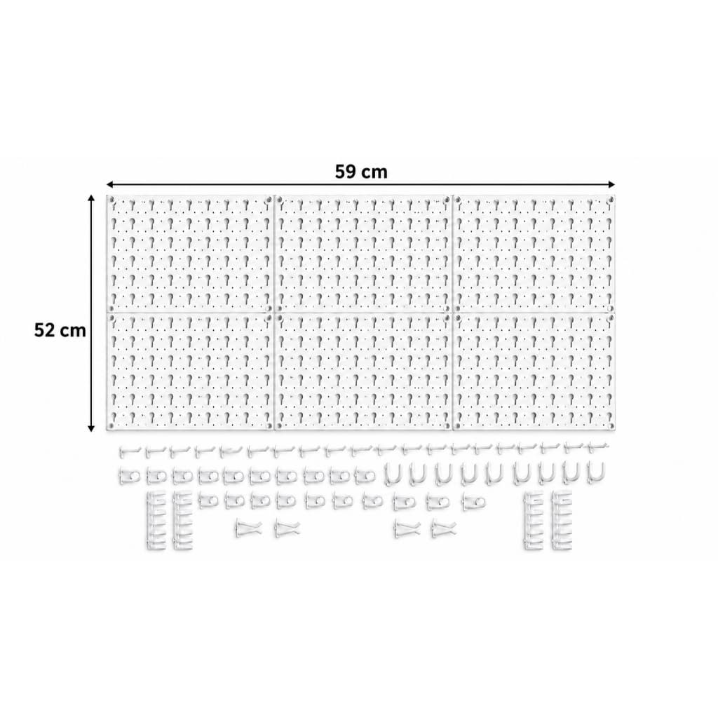 2 Painel P/ Ferramentas Plástico Perfurado - Organizador Branco