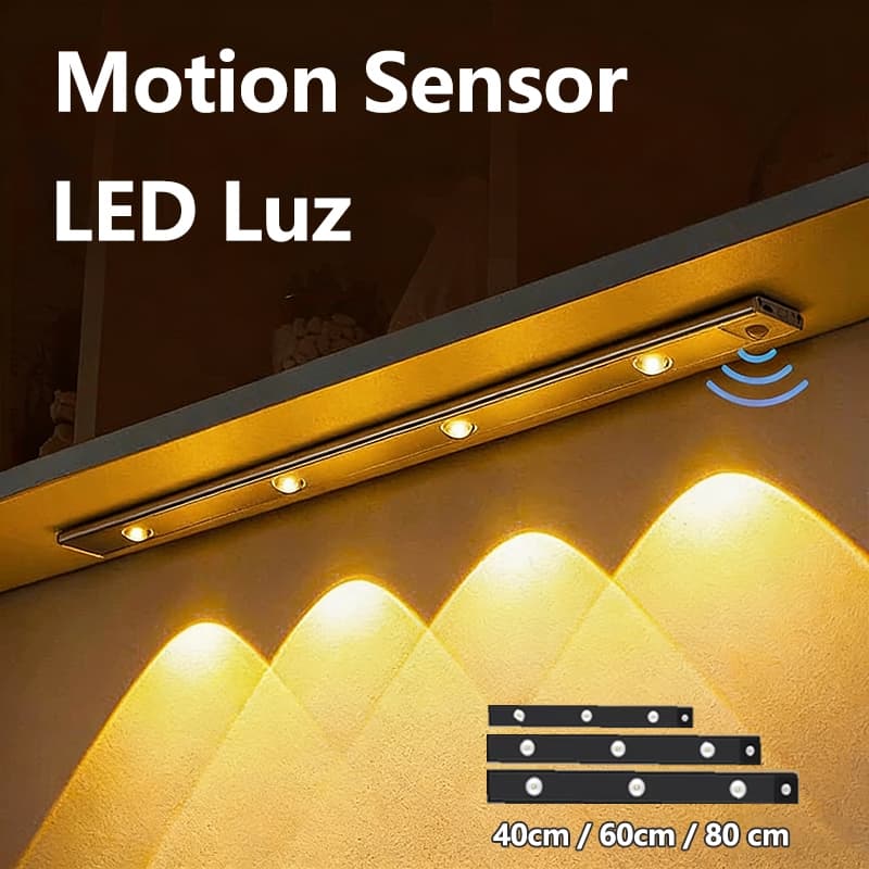 3 Cores 40/60/80cm Regulável Led Luminária USB Recarregável Lâmpada Sensor De Movimento Luz para