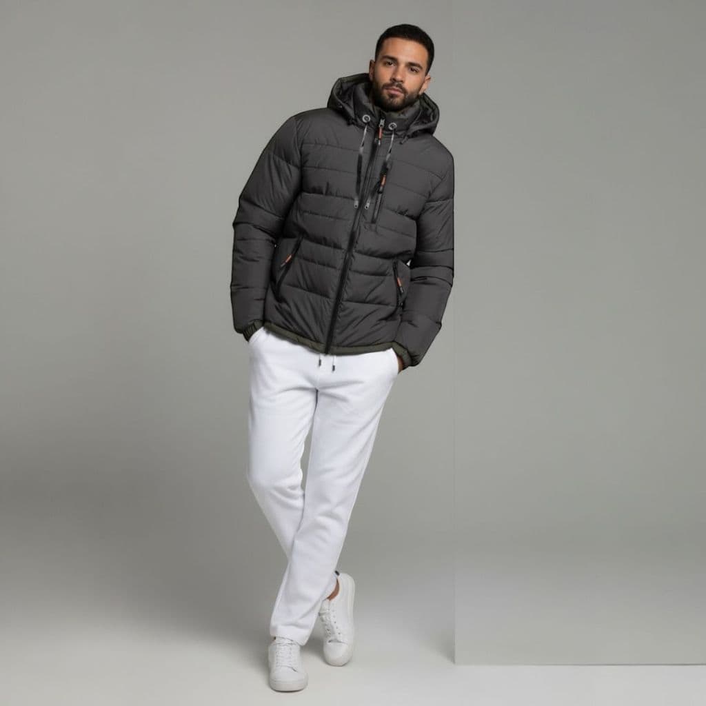 Jaqueta Maculina Novo Modelo Bobojaco 2026 Modelo Masculino Jaqueta Bomber Semi Impermeável Puffer Motoqueiro