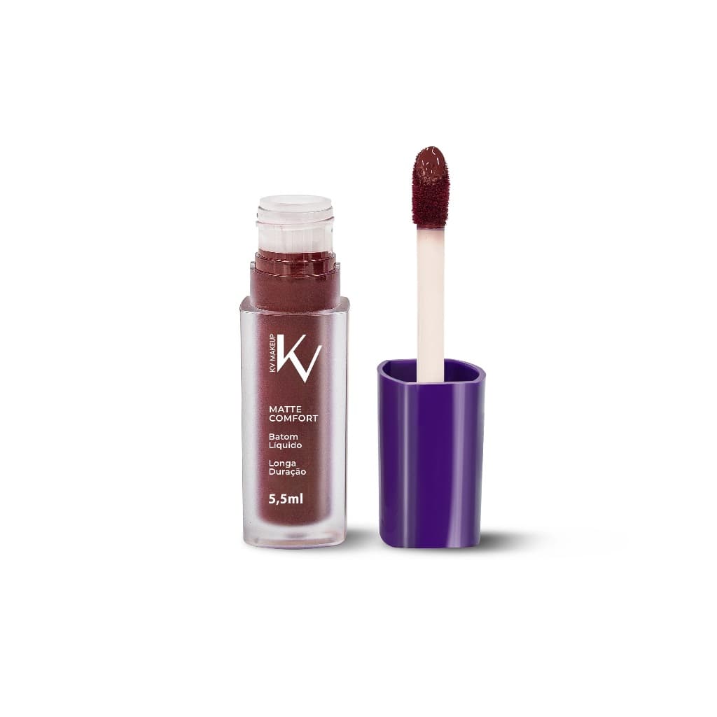 Batom Líquido Matte KV Makeup Alta Cobertura Longa Duração Resistente à Água Manteiga de Karité