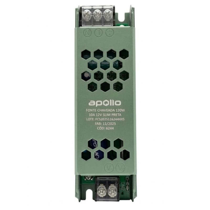 Fonte 12V 10A 120W Slim para Fita LED / Luminária - Chaveada Profissional
