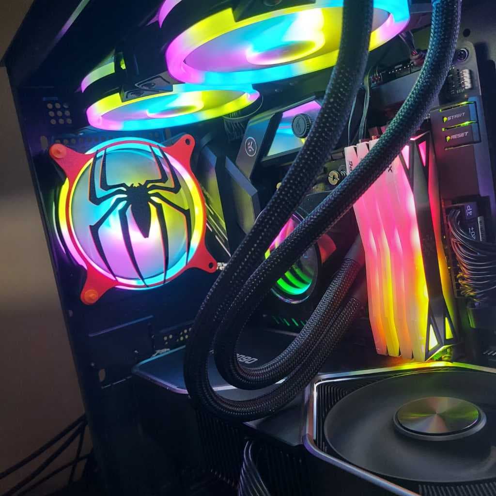 GRADE GRELHA PARA COOLER FAN GRILL 120MM X 120MM SPIDER MAN HOMEM ARANHA MARVEL PC SETUP GAMER