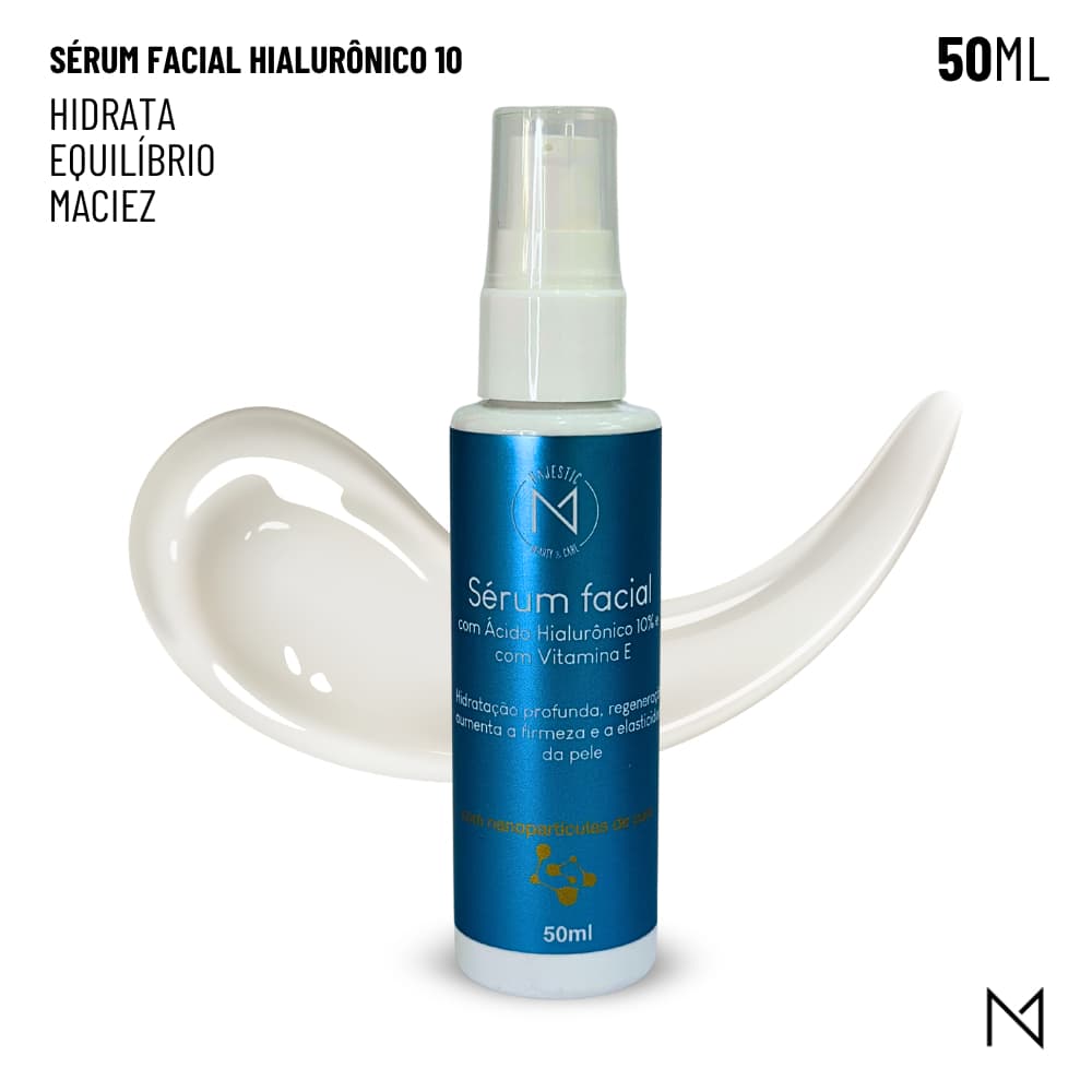SÉRUM ÁC. HIALURÔNICO + Vitamina E | Firmeza, Preenche linhas, Anti-idade 50ml