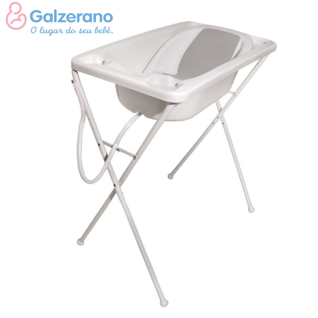 Banheira Galzerano Acqua Trio Segura Com Suporte Dobrável + Redutor Original Original – Até 20kg