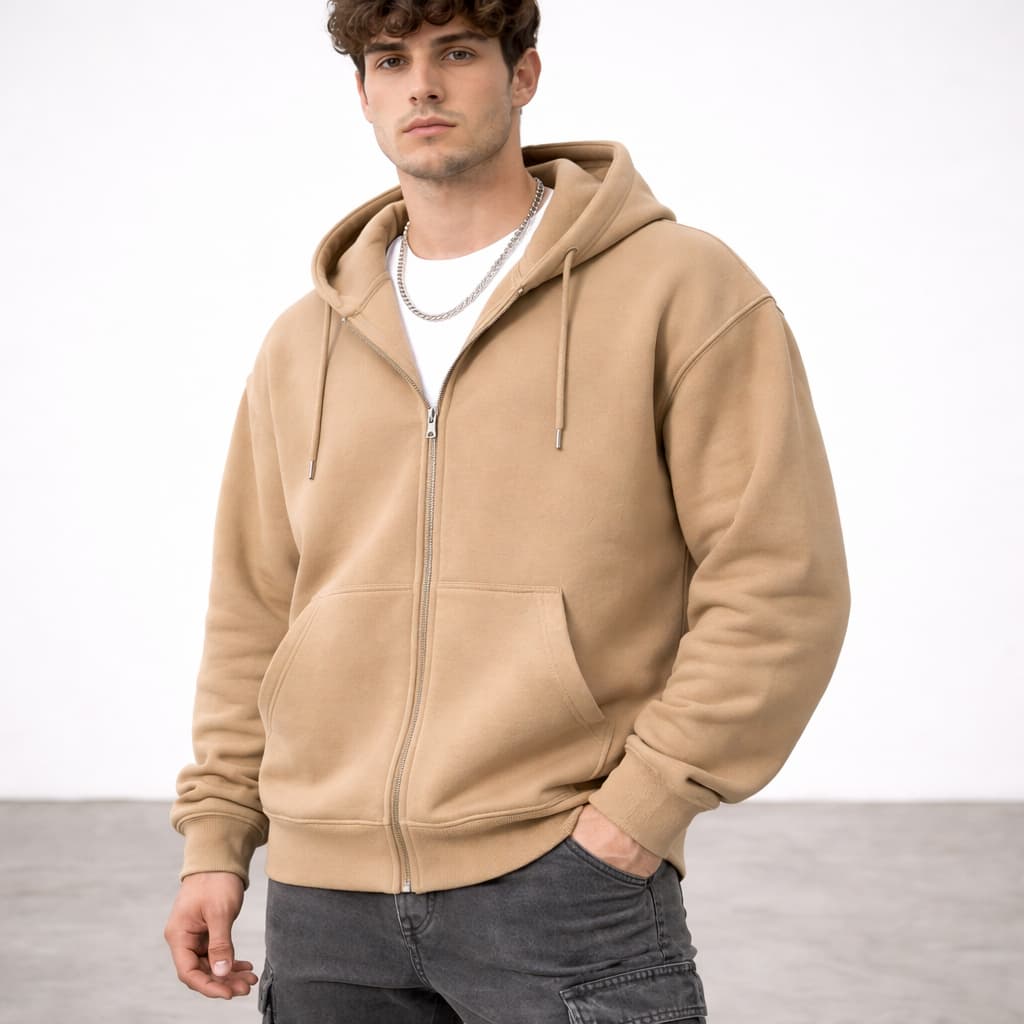 Jaqueta Moletom Masculina com Zíper Flanelado Quentinho Inverno