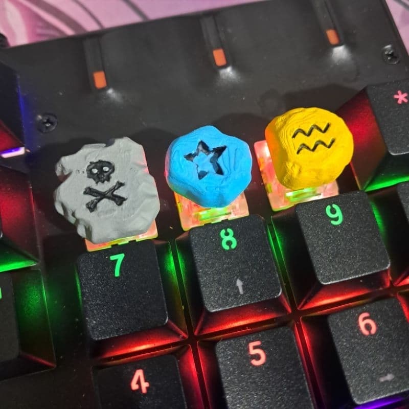 kit 3 Keycaps Runas Tíbia - Teclado Mecânico