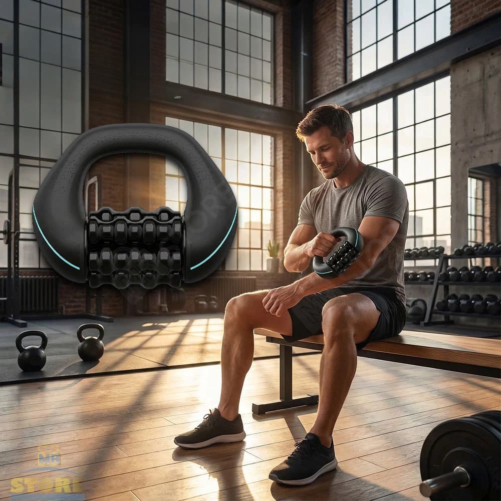Massageador Elétrico Rolo 3 Velocidades Relaxamento Muscular Ergonômico Rotação Livre