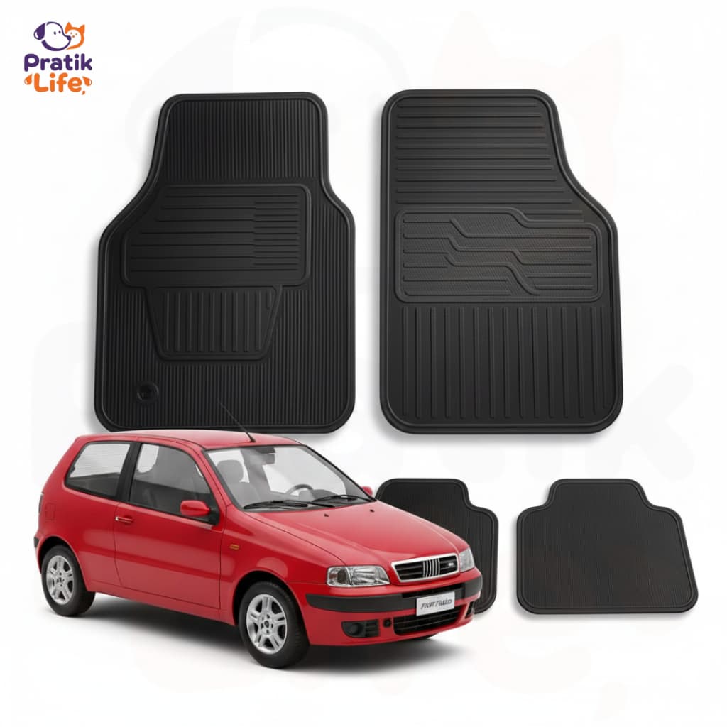 Kit 4 Tapetes Automotivos Fiat Palio Borracha Lavável Encaixe Perfeito Produto Nacional