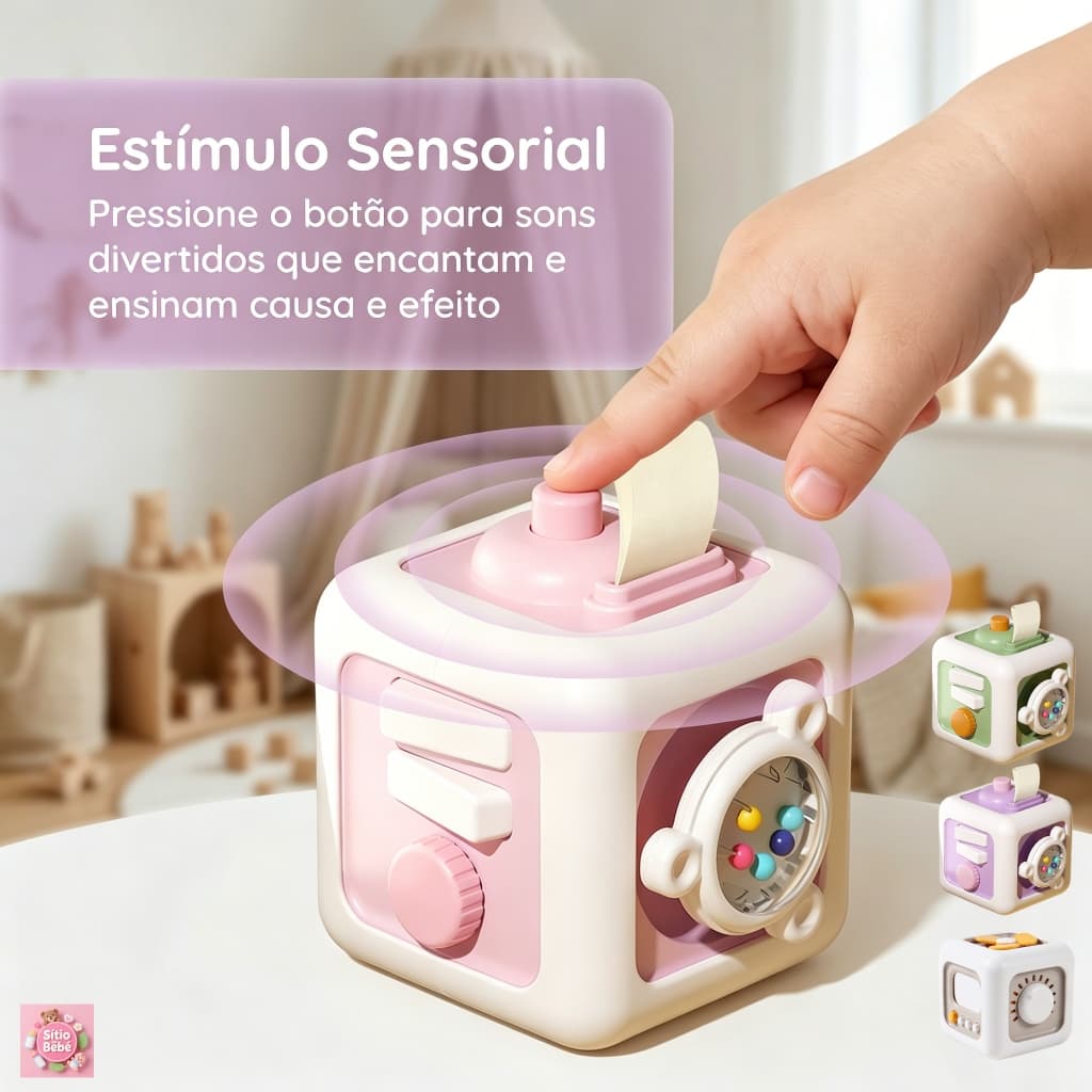 6 em 1 Montessori Brinquedos Educativos Sensory Busy Board Baby Practice Skills Drawer Cube Fidget Brinquedos Educativos