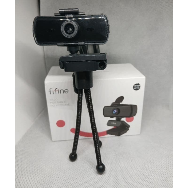 Weebcam Gamer FIFINE K420 1440p Full HD PC Webcam com microfone, tripé, para desktop e laptop