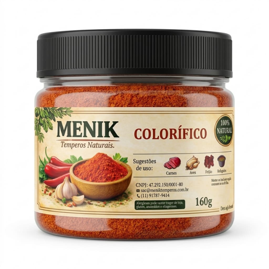 Colorífico Premium para Arroz Carnes e Receitas Caseiras 160g