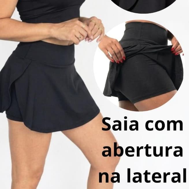 Shorts Saia Feminino fitness Academia Treino Fitness Confortável Suplex Tapa Bumbum
