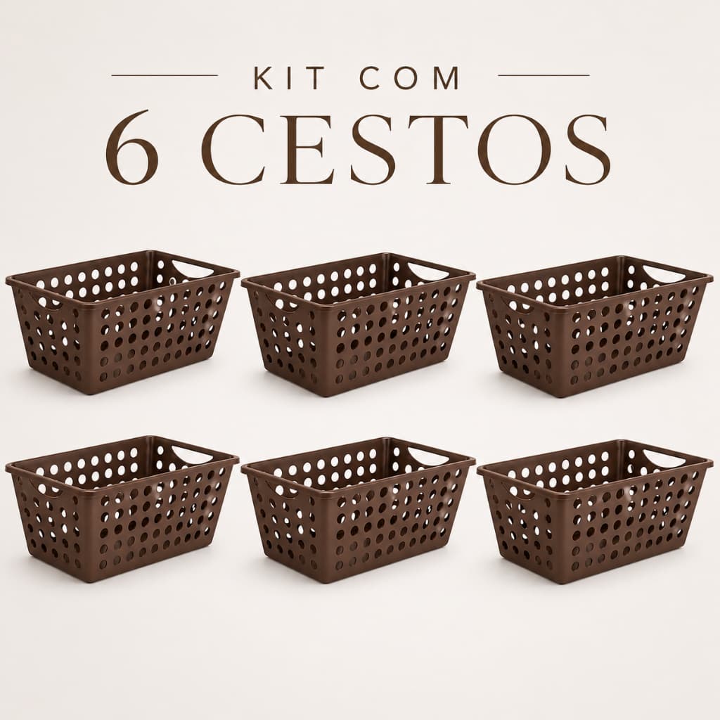Cestos Organizador de Plástico P/ Banheiro Armário
