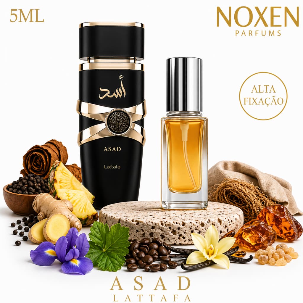 Perfume Masculino 5ml Premium Vidro Spray Asad Intenso Elegante Importado
