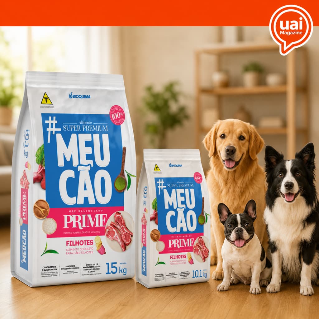 Ração Cachorro Filhote 15kg e 10Kg Meu Cão Prime Filhote Super Premium Carnes Nobres