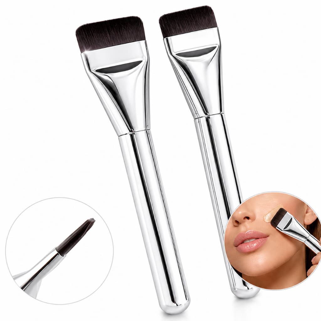 Pincel Flat Para Base Líquida Corretivo e Contorno Facial
