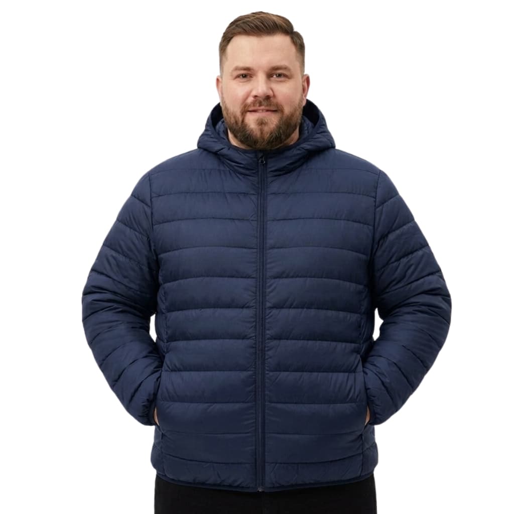 Jaqueta Bobojaco Plus Size Masculino Nylon Inverno Capuz Removivel