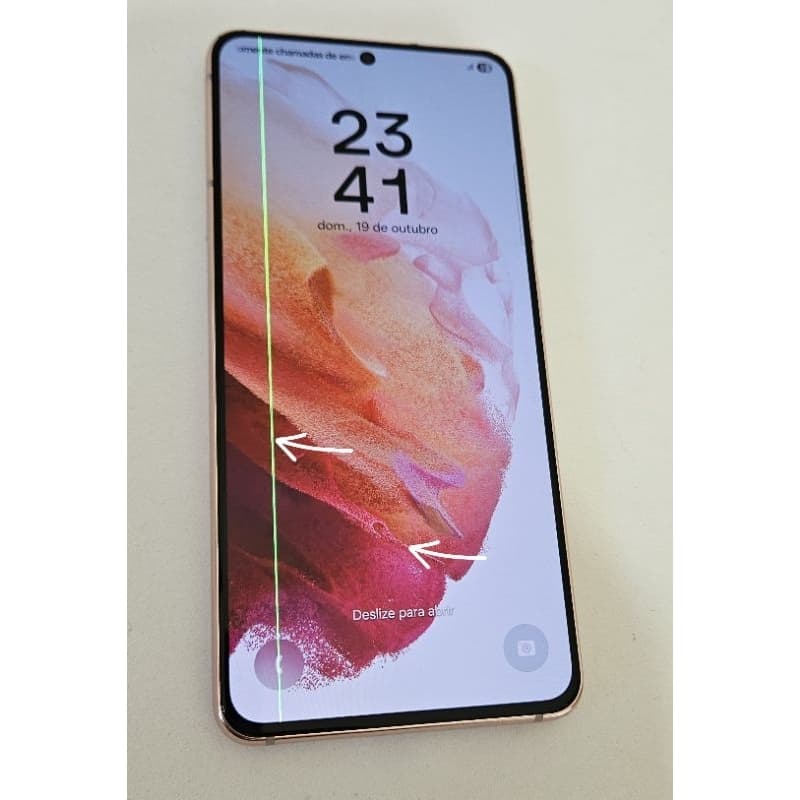 Usado Samsung Galaxy S21 5G Rosa (COM LINHAS VERTICAIS)