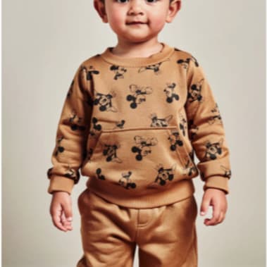Conjunto Moletom Com Capuz e Calça Infantil Menino  100% Algodão