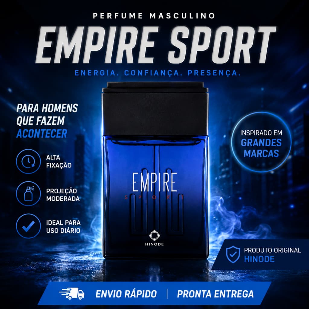 Perfume Empire Sport Masculino Hinode 100ml Original Fresco Marcante Longa Duração Importado Premium
