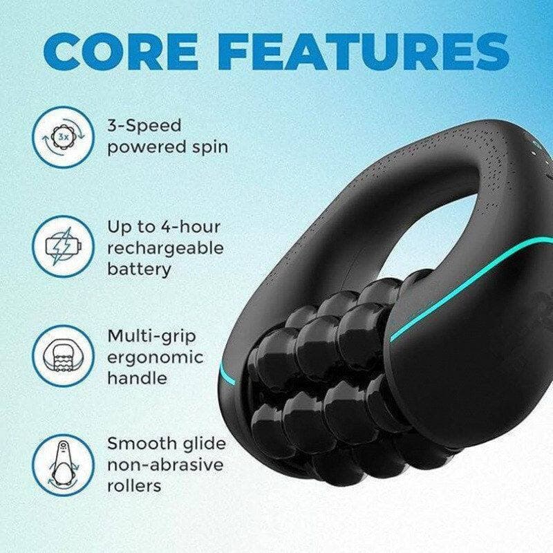 Massageador Corporal Elétrico com Rolo Motorizado – 3 Velocidades | Relaxamento Muscular