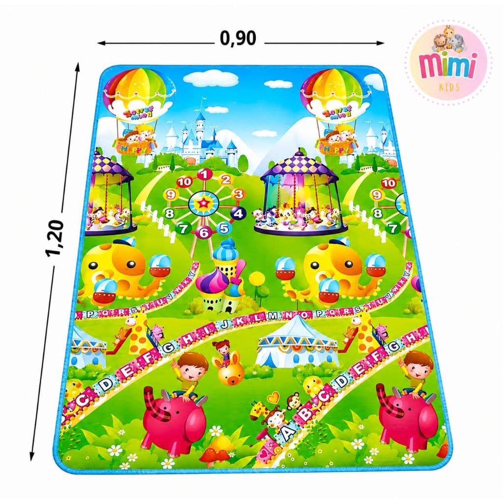 Tapete de Atividades Térmico 120x90 Infantil Emborrachado Educativo Bebê Crianças Tatame Dobrável