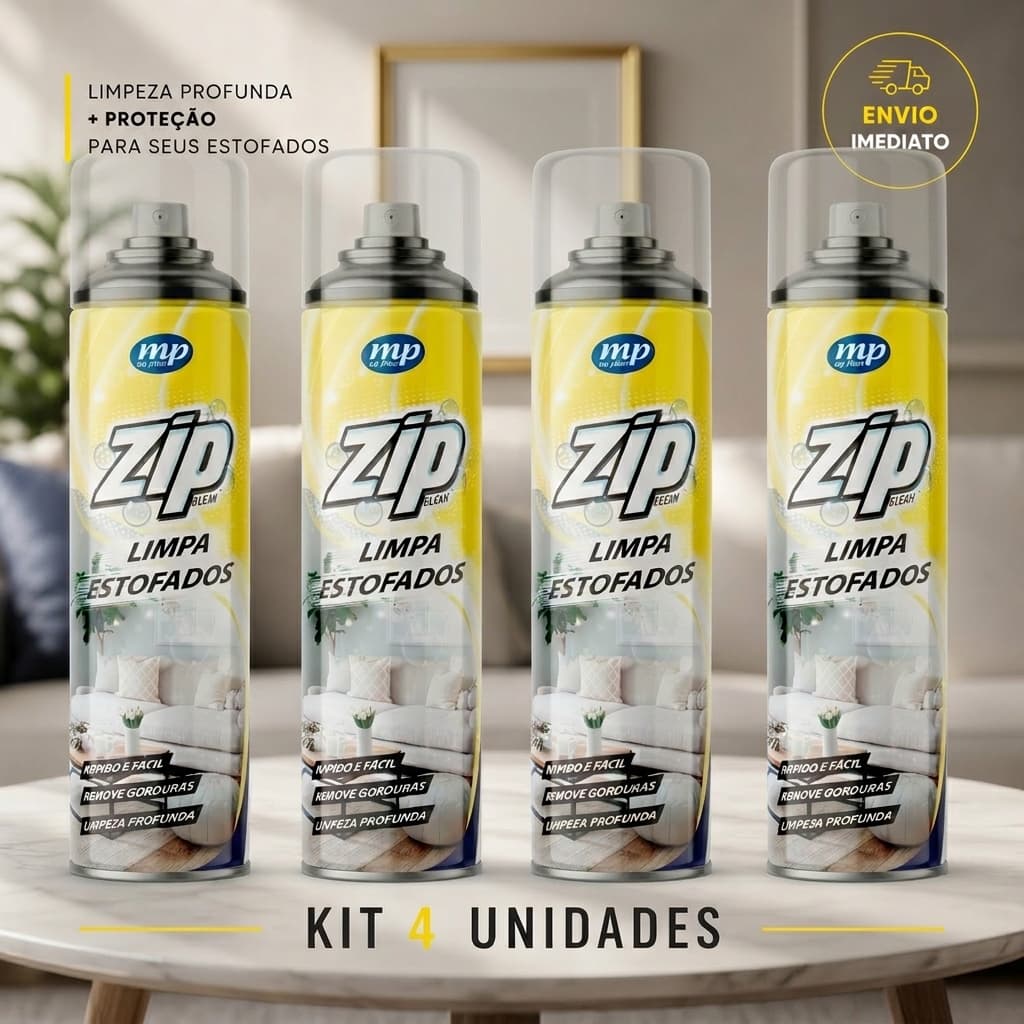Kit Limpa Estofados Espuma Mágica Zip Clean A Seco Banco De Carro E Sofás