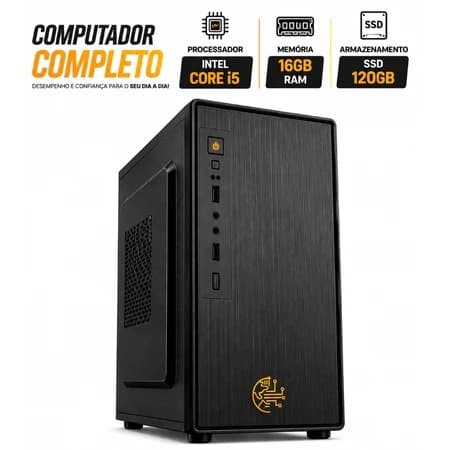 Cpu Computador I5 2° 16 Gb 120 Gb - Novo.