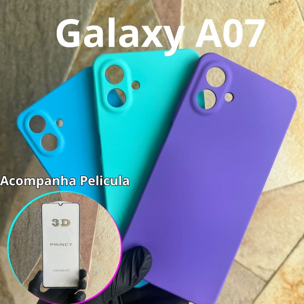 Capa Aveludada + Película 3D ou Somente 1 Capa Samsung Galaxy A07 / A08