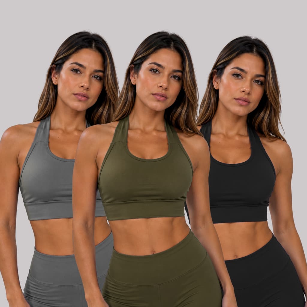 Kit 3 Tops Fitness Feminino Roupas Para Academia Ginástica Revenda B13