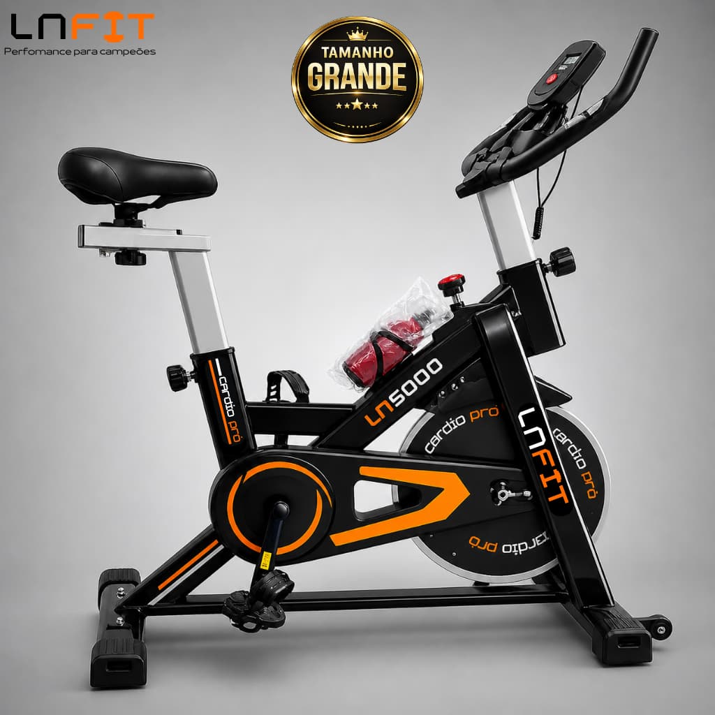 Bicicleta Ergométrica Spinning Bike Profissional LNFIT LN5000 Indoor Bike Academia Em Casa Até 130kg Roda 13kg
